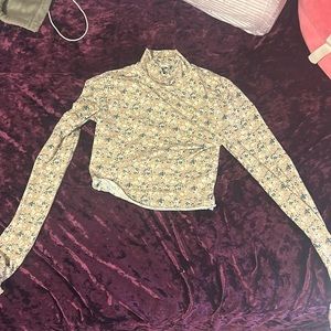 Floral Tight Turtleneck